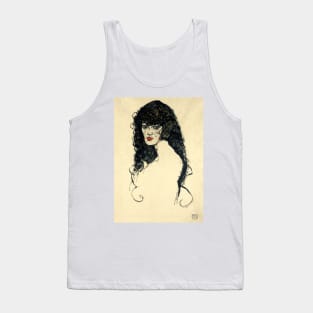 Portrait of a Woman with Black Hair (1914) by Egon Schiele Tank Top